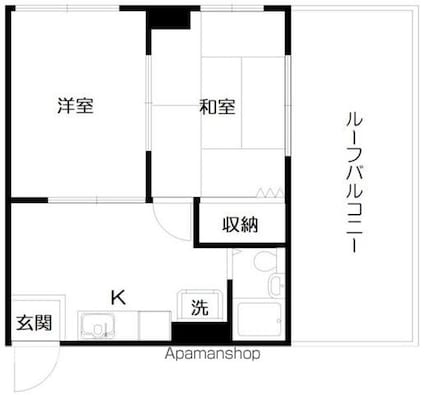メゾンダイワ[2K/34.71m2]の間取図