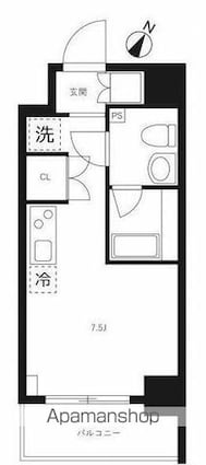 神奈川県横浜市西区中央２丁目[1R/21.12m2]の間取図