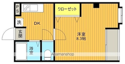 福島県郡山市富田町字坦ノ腰[1K/30.37m2]の間取図