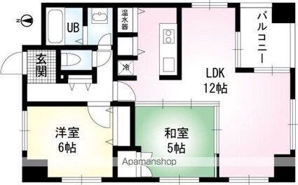 ＰＲＩＳＭ　ＣＯＵＲＴ　平井[2LDK/59.46m2]の間取図