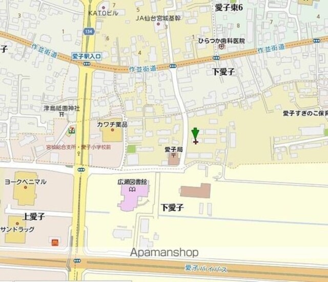 宮城県仙台市青葉区下愛子字観音[1K/33.12m2]の周辺3