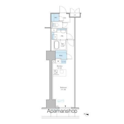 ロイジェントパークス千葉中央[1R/38.81m2]の間取図