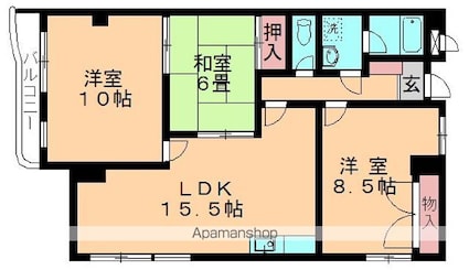 アルファプラザ[3LDK/72.75m2]の間取図