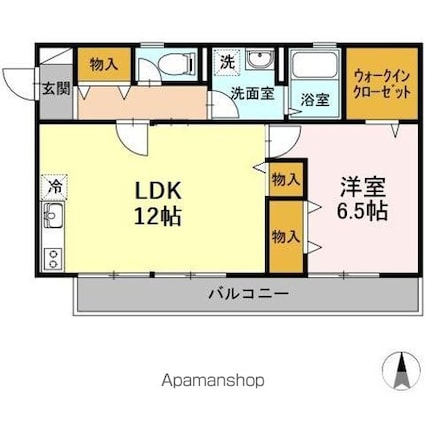 パールハイツ内田　ＩＩ[1LDK/50.56m2]の間取図