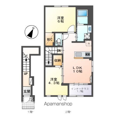 開成町古田島アパート工事の間取り写真