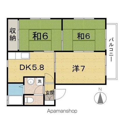 ディアスステージ[3DK/50.42m2]の間取図