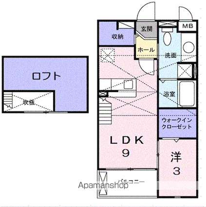 グランデ　ピーノ　ドゥーエ[1LDK/33.34m2]の間取図
