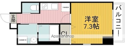 エメルミナ豊中岡町[1K/27.72m2]の間取図