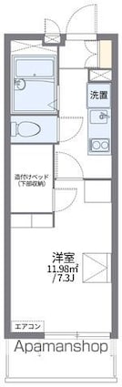 レオパレスベイ＆ジュニ[1K/20.81m2]の間取図