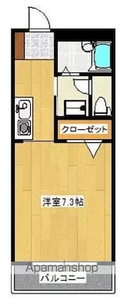 フォブール２１[1K/23.19m2]の間取図