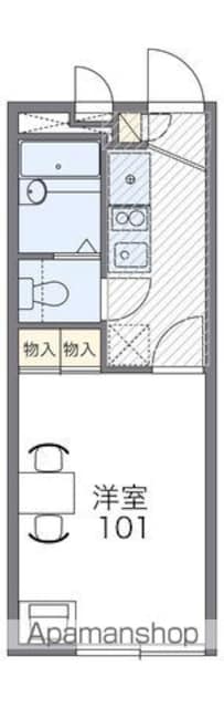 レオパレスノース　キャッスル[1K/19.87m2]の間取図