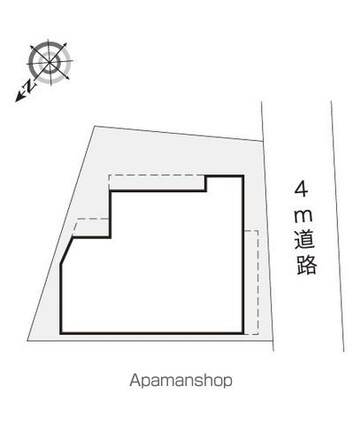 レオパレスＴＯＳＡ[1K/13.3m2]の配置図
