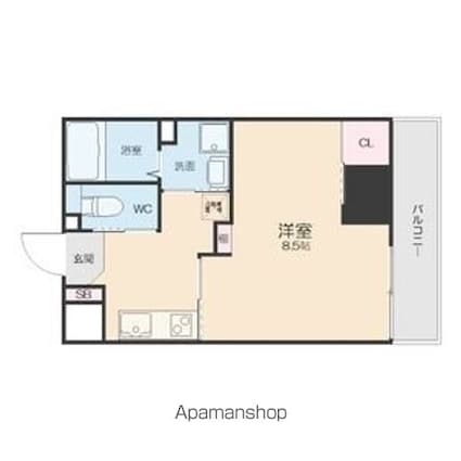 Ｆｉｅｌｄ　Ｖｉｌｌａｇｅ　Ｈｉｒｏｓｕｍｉ[1K/27.33m2]の間取図