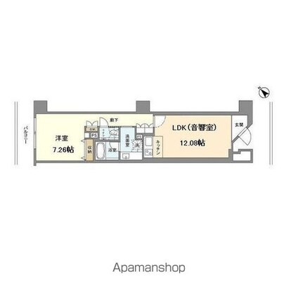 スタイリオ池尻大橋[1LDK/48.05m2]の間取図