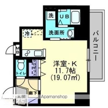 ルミナス藤塚町[1R/32.08m2]の間取図