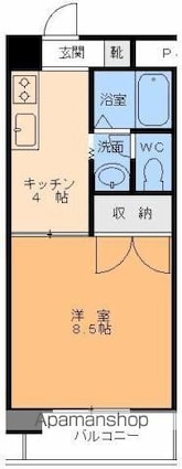 プリメールみなみ[1K/28m2]の間取図