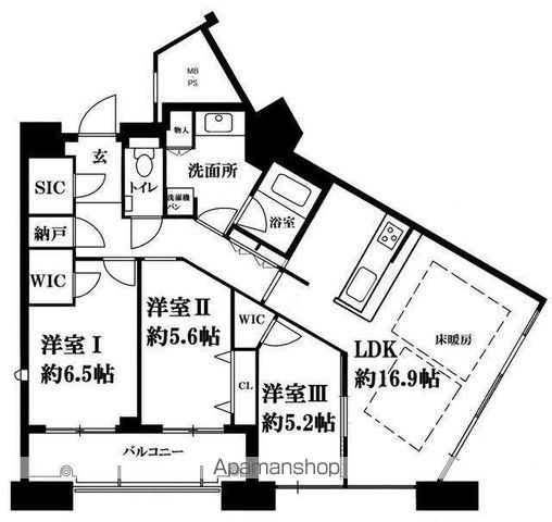 【センターマークスタワーの間取り】