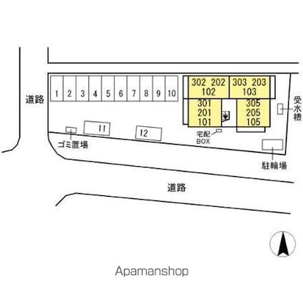フェリエⅥ[1LDK/37.8m2]の配置図