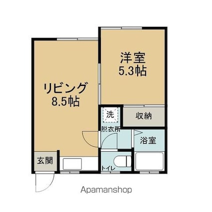 プラッツＡ[1LDK/31.05m2]の間取図