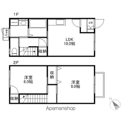 アイハウス[2LDK/59.62m2]の間取図