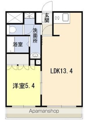 パストラル[1LDK/42.21m2]の間取図