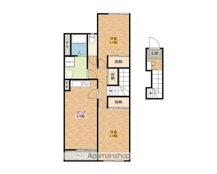 エル・アール[2LDK/56.2m2]の間取図