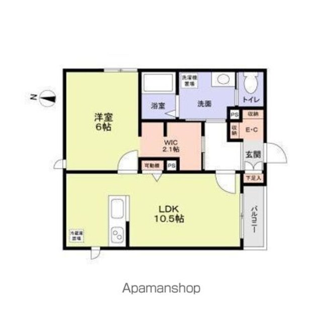 プレジオ明大前[1LDK/42.64m2]の間取図