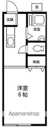 東京都目黒区東が丘１丁目[1K/20.46m2]の間取図