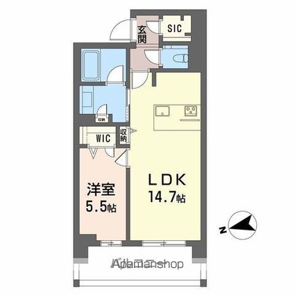 シャーメゾンステージ中央通り[1LDK/50.62m2]の間取図