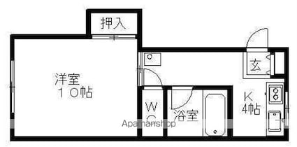 マグノリア[1K/30.57m2]の間取図