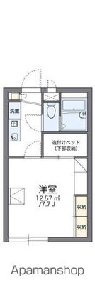 レオパレス琵琶渕レジデンスⅡ[1K/23.18m2]の間取図