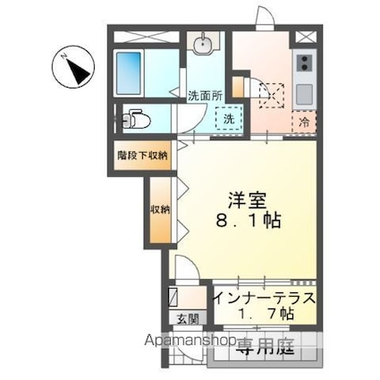 ＧＲＡＣＥＲＹ[1K/33.86m2]の間取図