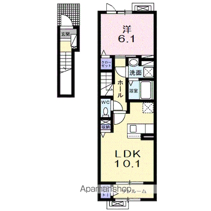 スターチス[1LDK/46.29m2]の間取図