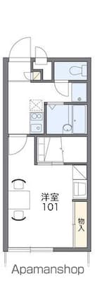 レオパレスひまわり松前[1K/22.7m2]の間取図
