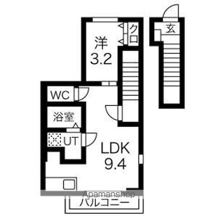 ロジェ　コンフォールⅢ[1LDK/36.08m2]の間取図