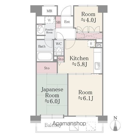 フレスコ川崎の間取り