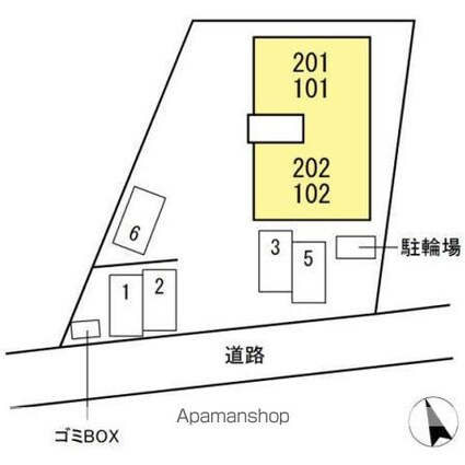 エメロード高石[3DK/55.47m2]の配置図