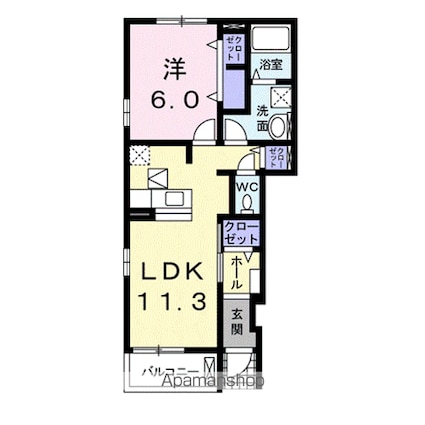 Ｒｉｒｉａ　Ⅶ　３[1LDK/44.18m2]の間取図