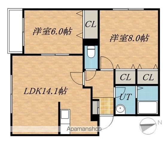 シルキー篠路の間取り写真