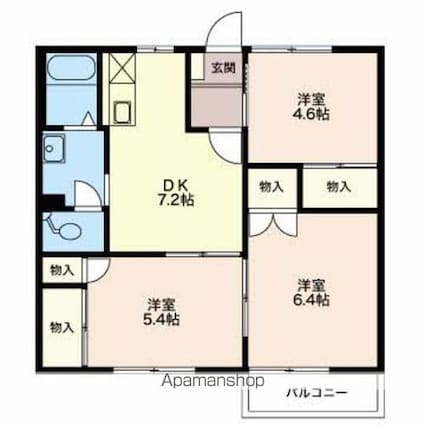 フォーブルＴ[3DK/52.95m2]の間取図