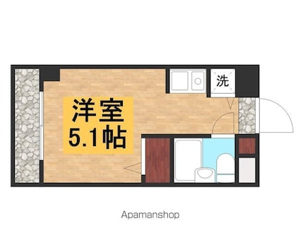 東京都日野市日野本町２丁目[1K/16m2]の間取図