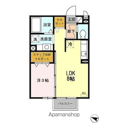 和音館ＮＯＢＵ[1R/29.25m2]の間取図