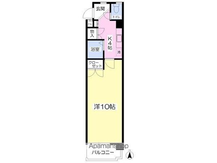 第１０成田マンション[1K/22.68m2]の間取図