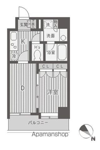 【渋谷区東のマンションの間取り】