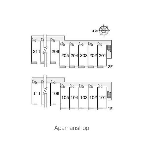 レオパレスパークサイド[1K/21.81m2]の玄関