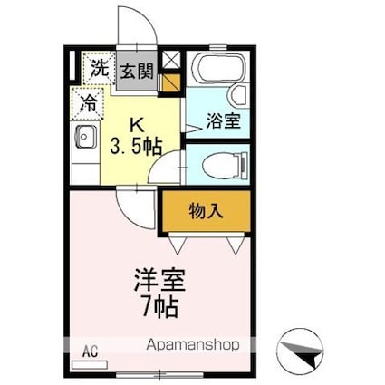 ゼロワン　ＩＩＩ[1K/23.18m2]の間取図