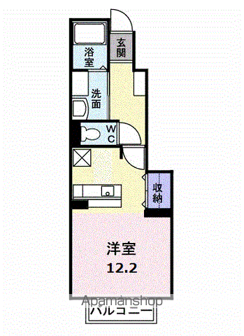 【岐阜市芥見大船のアパートの間取り】