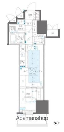 ＺＯＯＭ信濃町[1LDK/34.41m2]の間取図