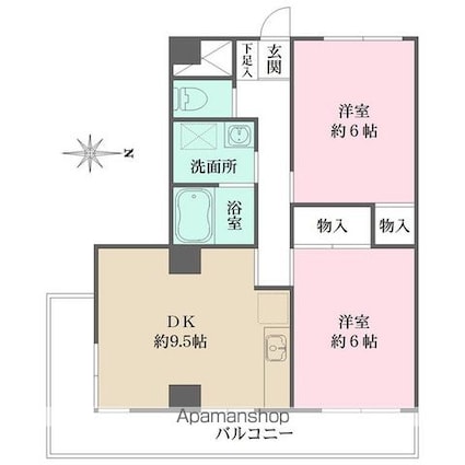 第一石原ビル[2DK/48.02m2]の間取図