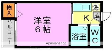 コンフォート中野[1K/18m2]の間取図